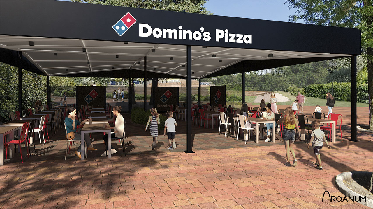 Domino's Pizza, terraza